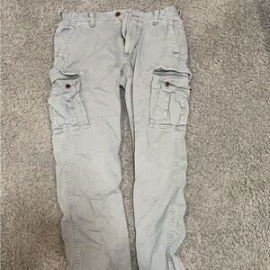 grey slim fit cargos